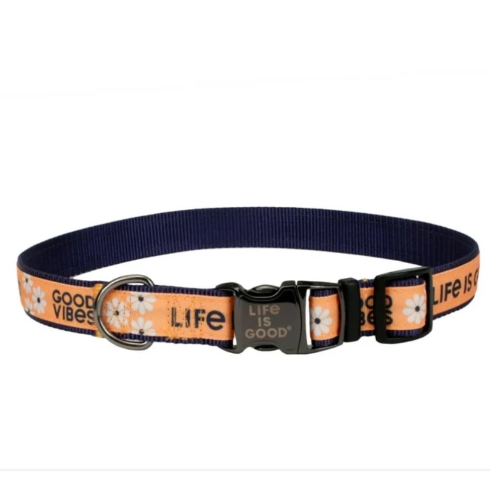 Life is Good Dog Collar large